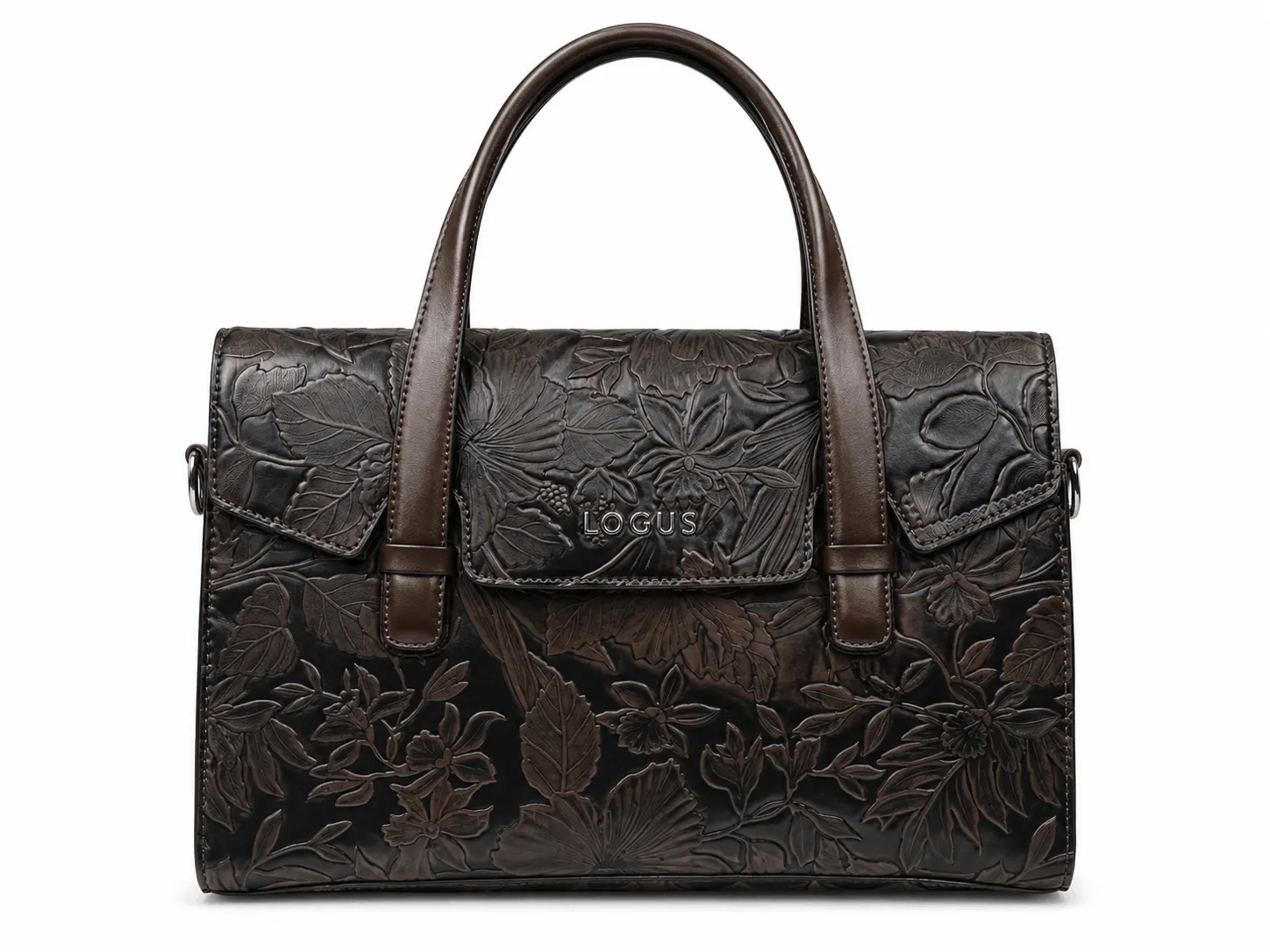 Flora Luxe Embossed PU Leather Handbag (3)