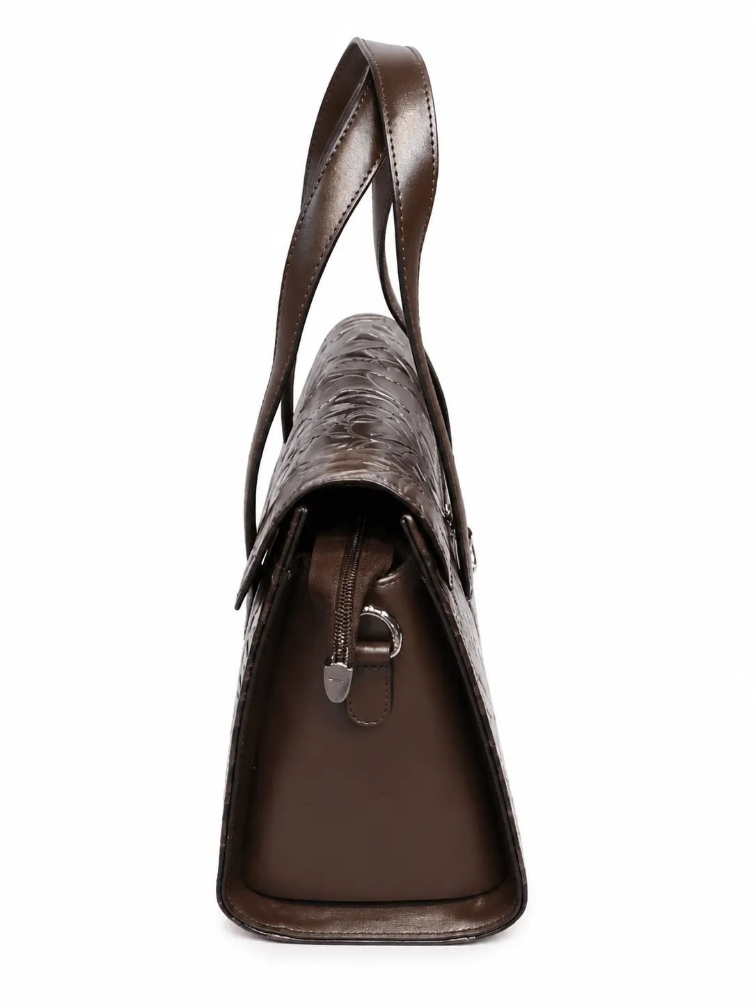 Flora Luxe Embossed PU Leather Handbag