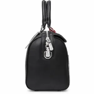 Gusachi Classic Black Handbag for Women with Premium PU Leather, Sturdy Handle and Durable Zipper