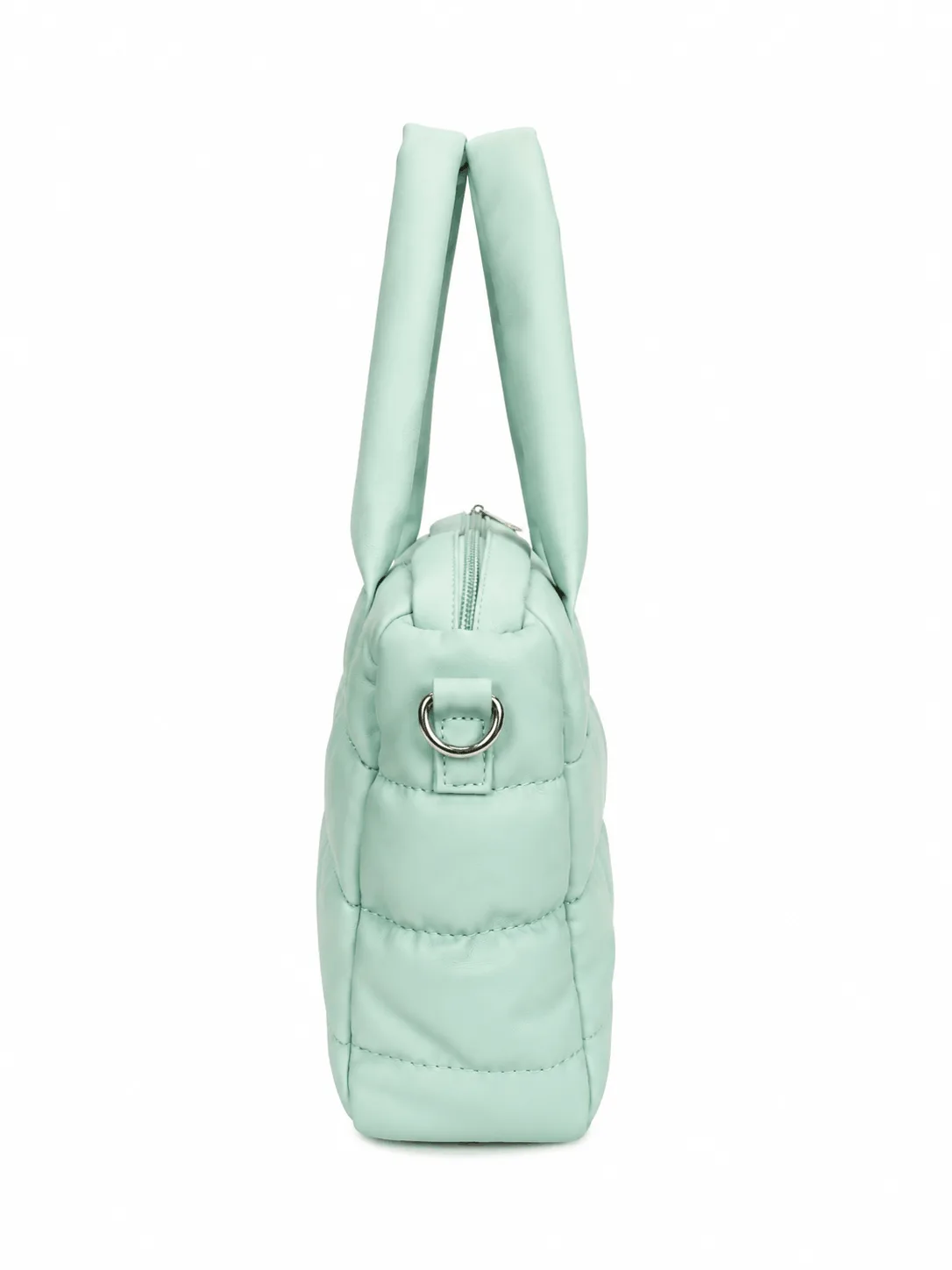 Mint Green Bow Handbag for Women (2) Mint Green Bow Detail Handbag with Top Handle and Detachable Shoulder Strap