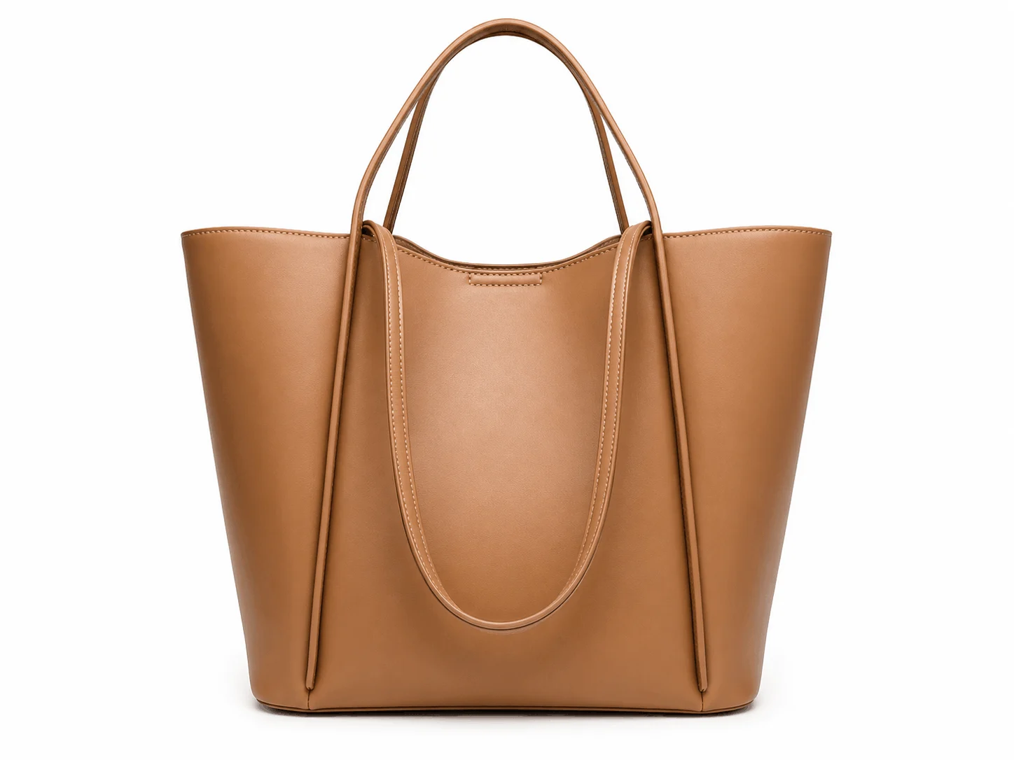 Sequence Large Brown Shoulder Bag for Women Spacious PU Leather Tote Handbag for Work, Shopping & Daily Use (2) Brown PU Leather Women’s Tote Handbag with Elegant White Embroidery, Spacious Main Compartment and Long Shoulder Handles