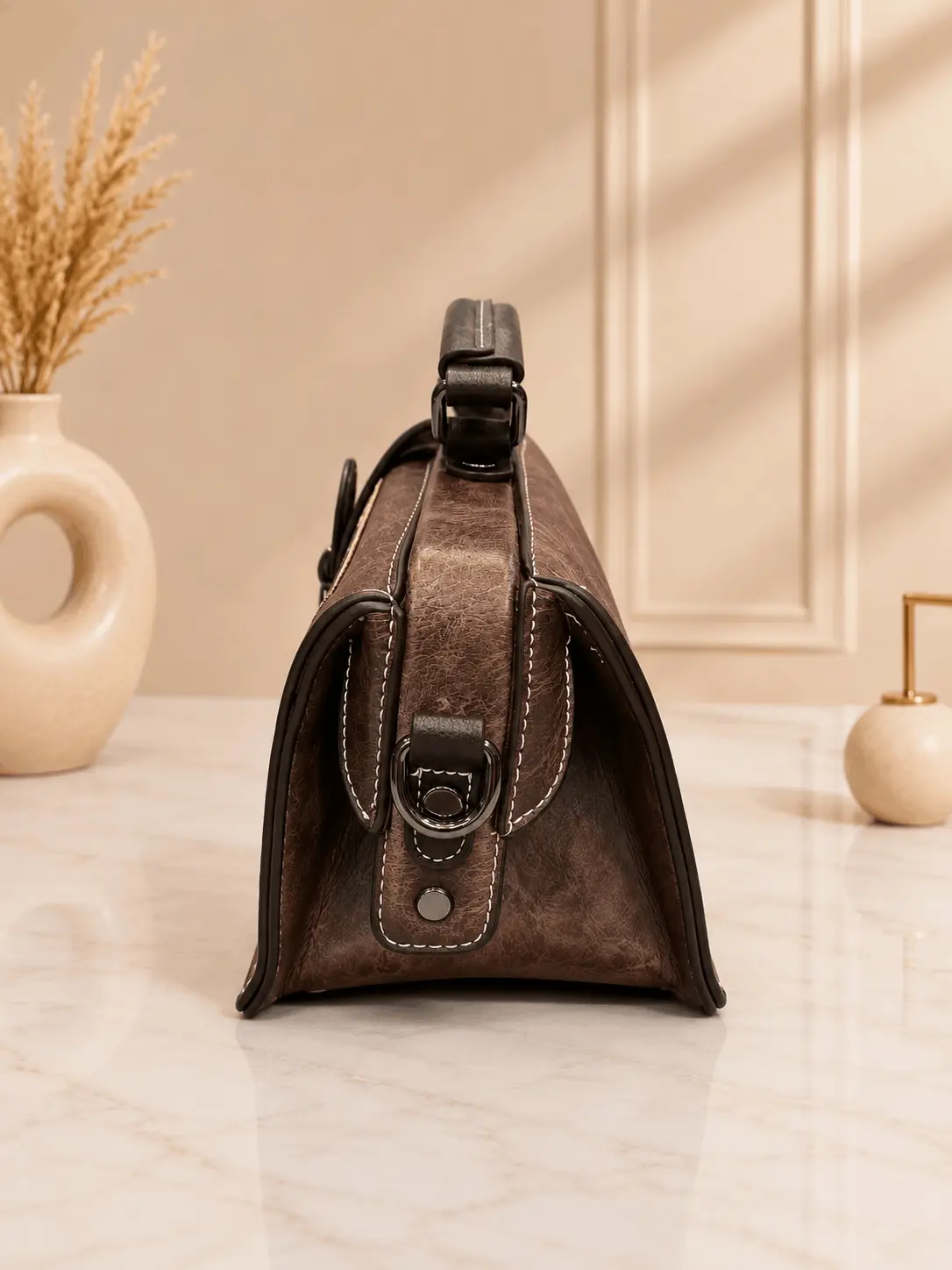 Vintage Embroidered Handbag for Women Premium Brown Sling & Hand Bag (3)