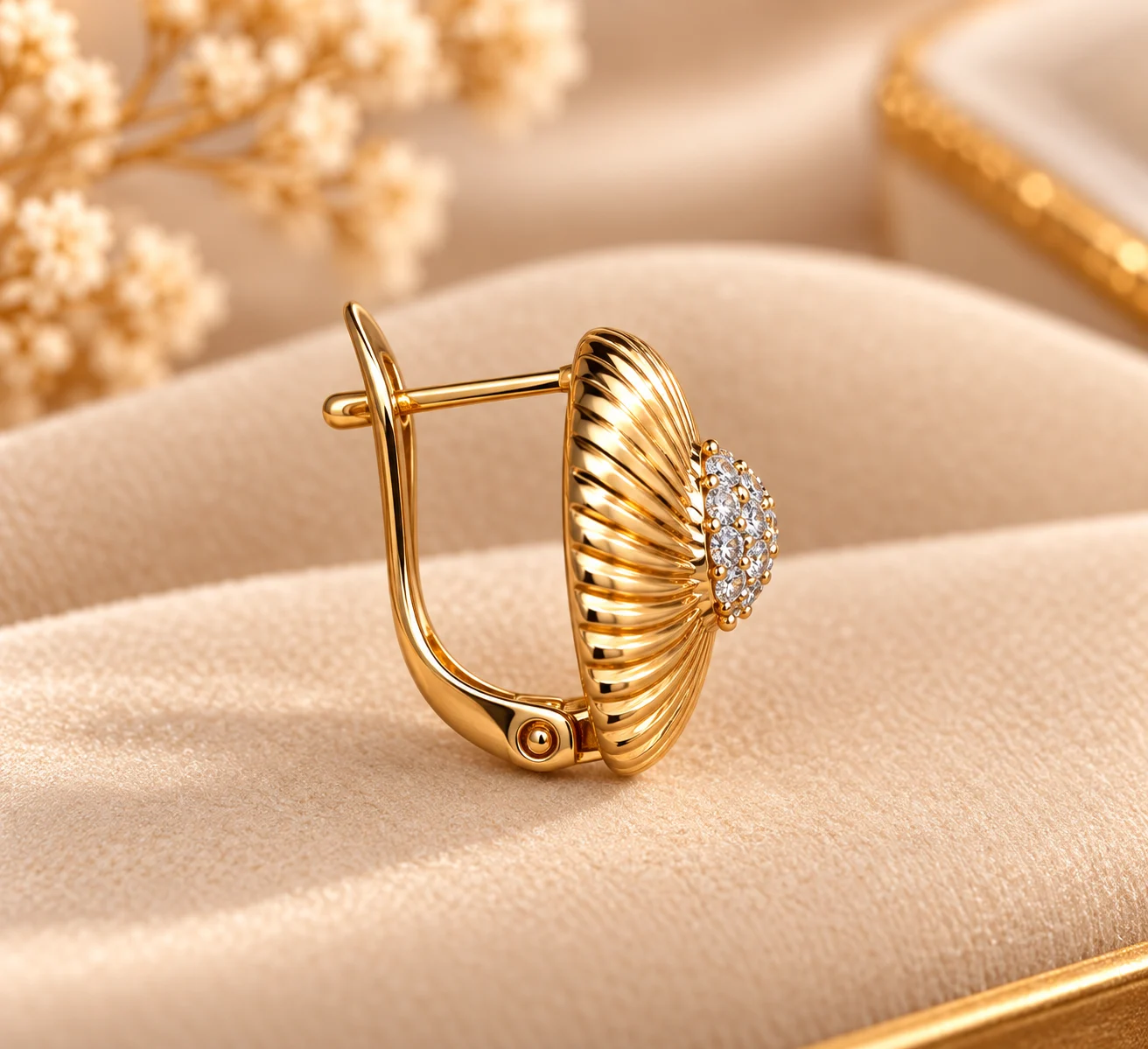 Elegant 18K Gold Plated Zirconia Earrings (3)