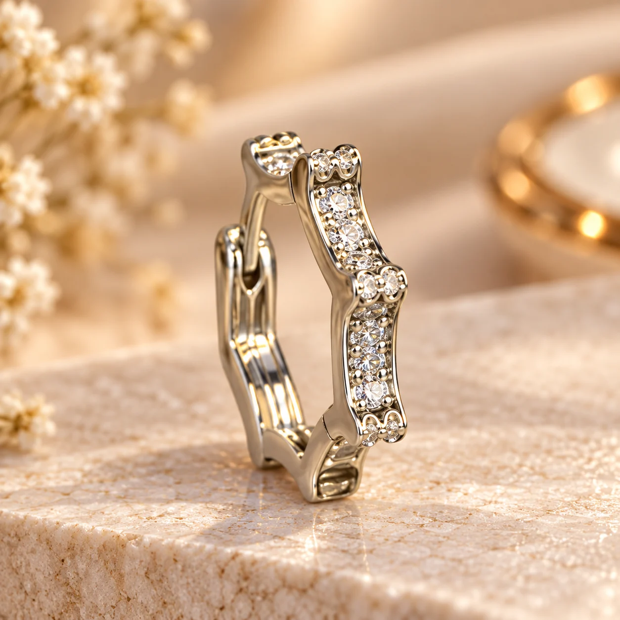 Elegant Silver Plated Hoop Earrings (6)