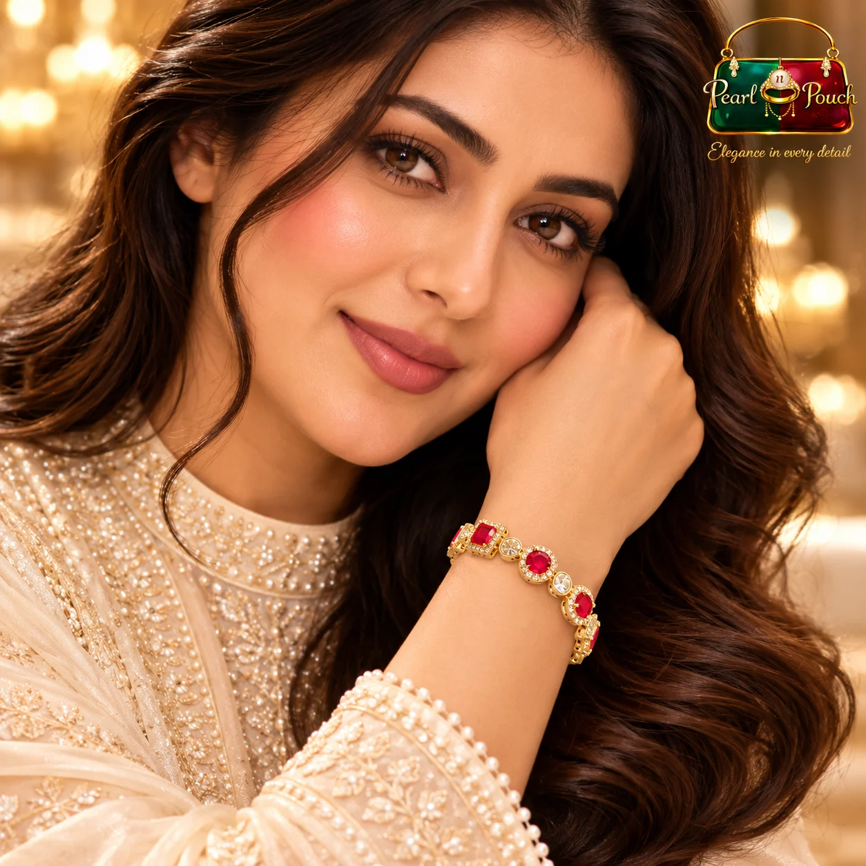 Elegant ZUPING 18K Gold Plated Zirconia Bracelet (1)