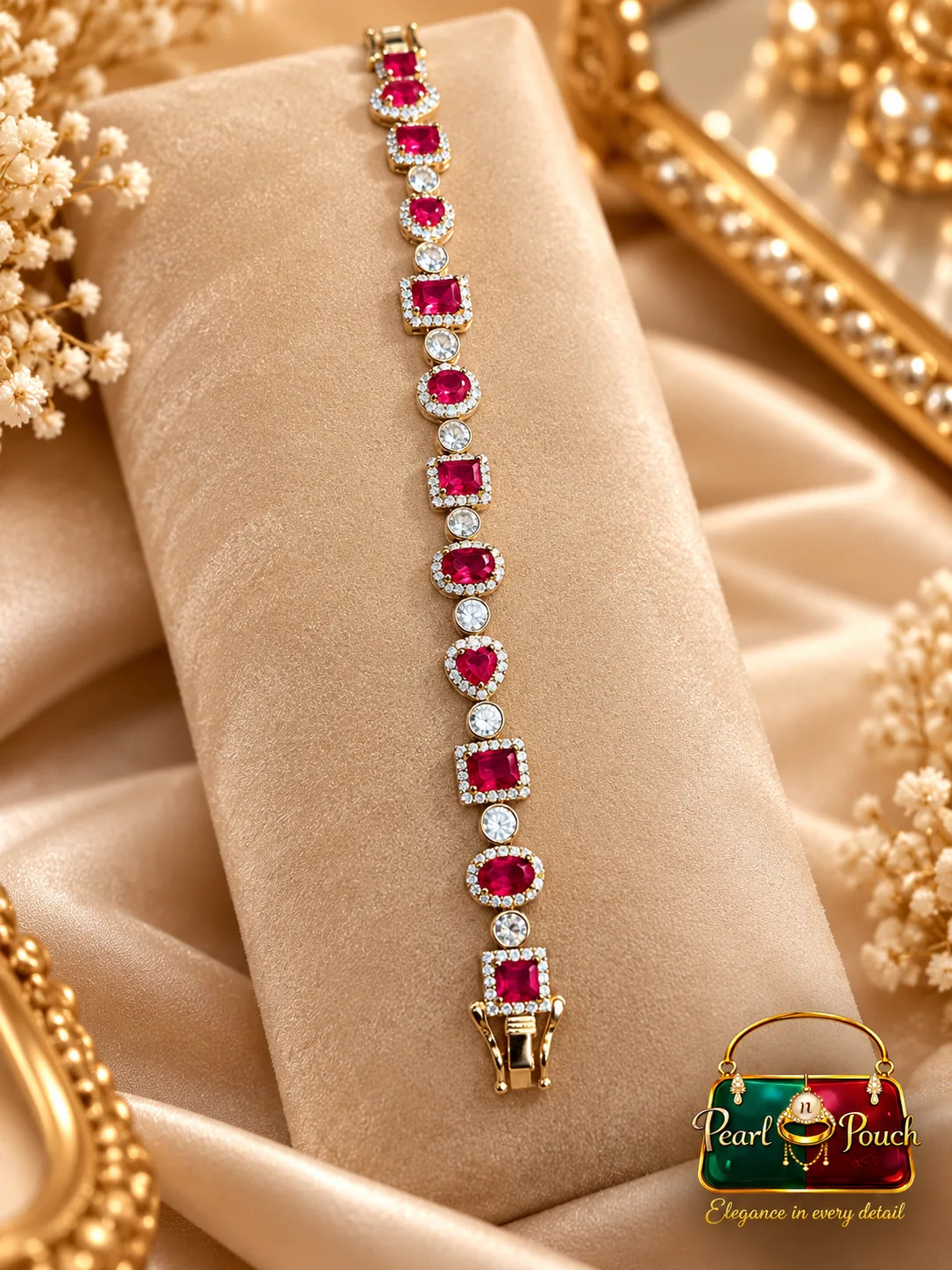 Elegant ZUPING 18K Gold Plated Zirconia Bracelet (3)