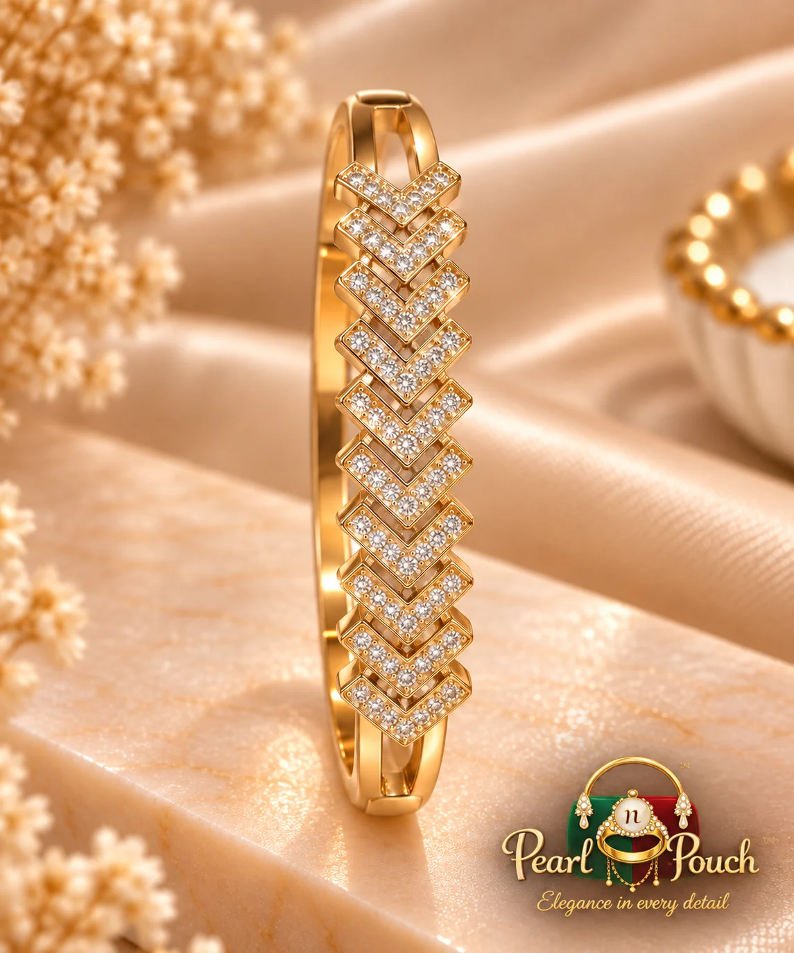 Elegant ZUPING 18K Gold Plated Zirconia Bracelet (6)