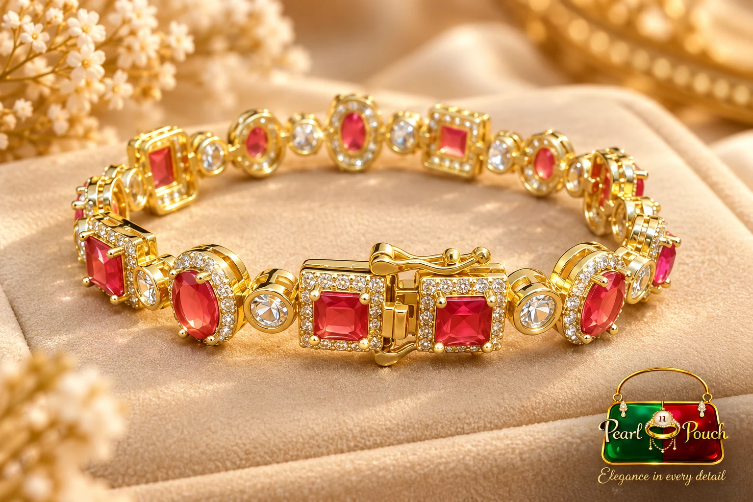 Elegant ZUPING 18K Gold Plated Zirconia Bracelet (7)