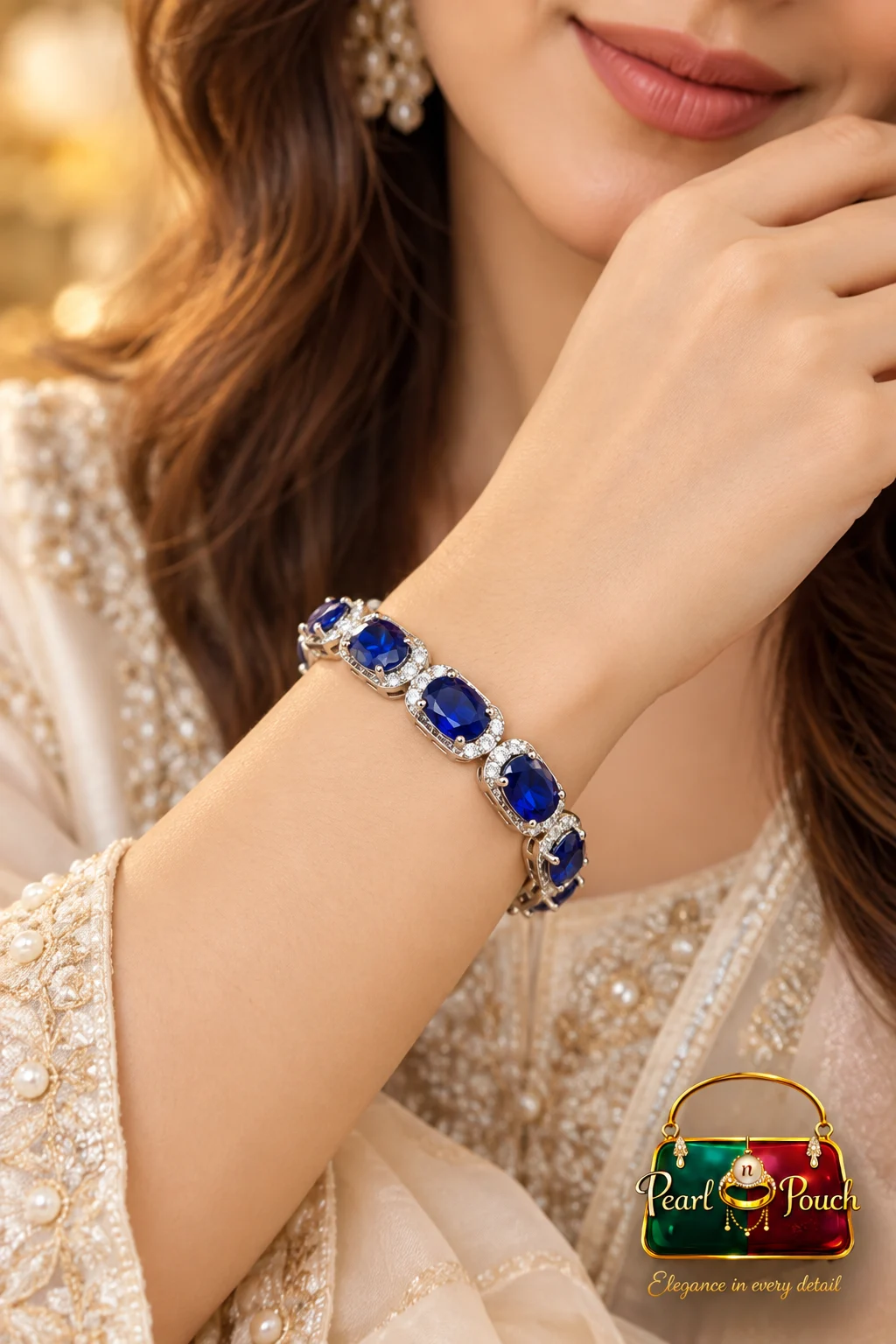 Elegant ZUPING Silver-Plated Zirconia Bracelet (2)