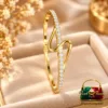 Elegant 18K Gold Plated Zirconia Bracelet by Zuping with sparkling zirconia stones