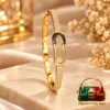 Elegant 18K Gold Plated Zirconia Bracelet by Zuping with sparkling stones and link-inspired central design