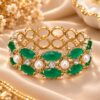 Gold Tone Green Crystal Bracelet for wedding