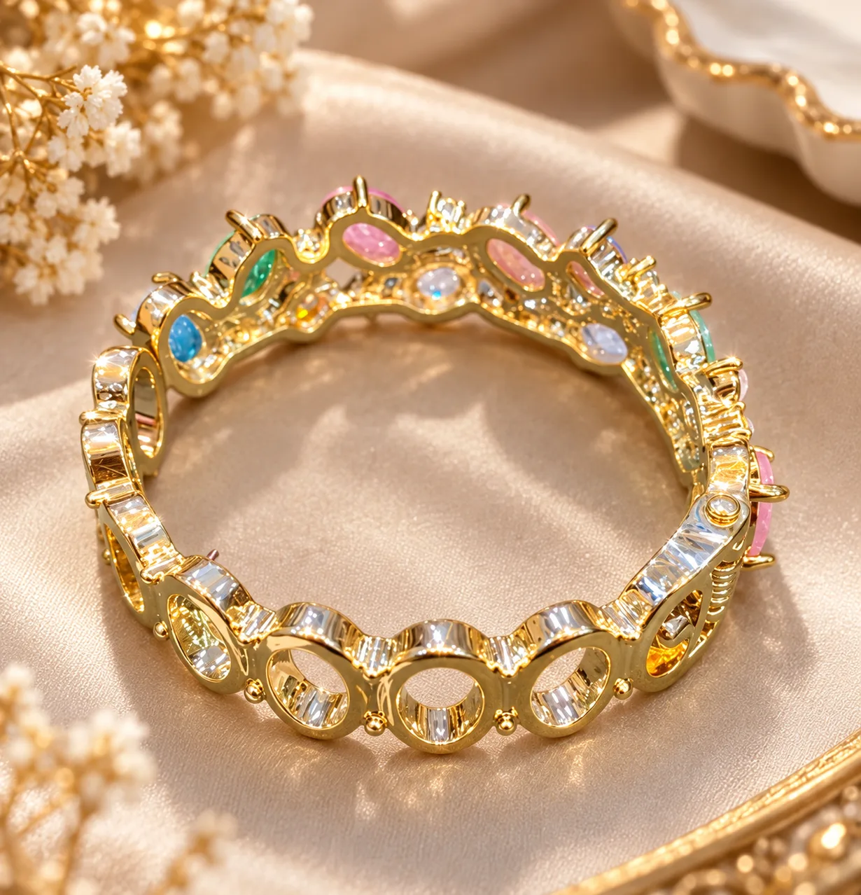 Luxe Mosaic Gold Tone Bracele (2)