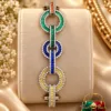 ZUPING multicolor bracelet for women with zirconia diamond-style detailing
