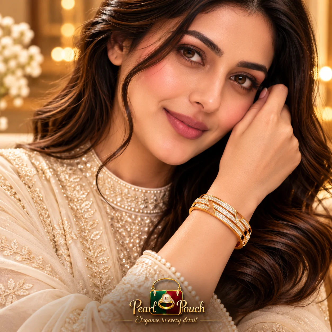 Premium 18K Gold Plated Zirconia Bangle by Zuping (6)