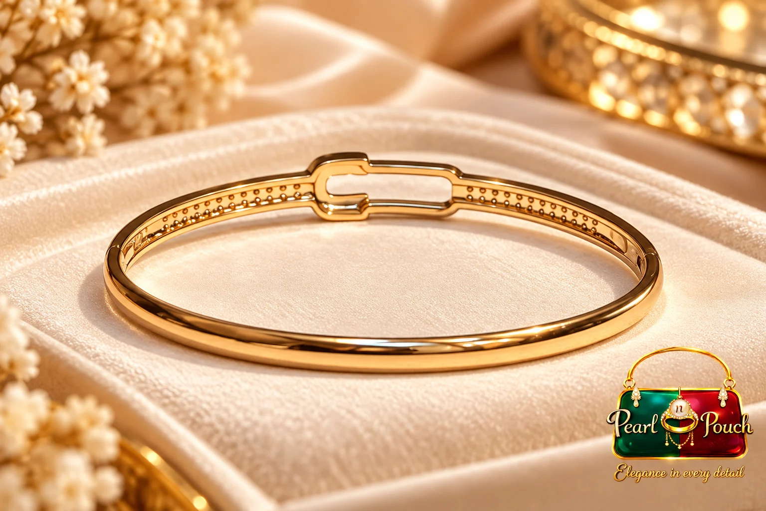 Premium 18K Gold Plated Zirconia Designer Bangle by Zuping (4)