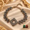 Premium Antique Copper Zirconia Geometric Bracelet for Women