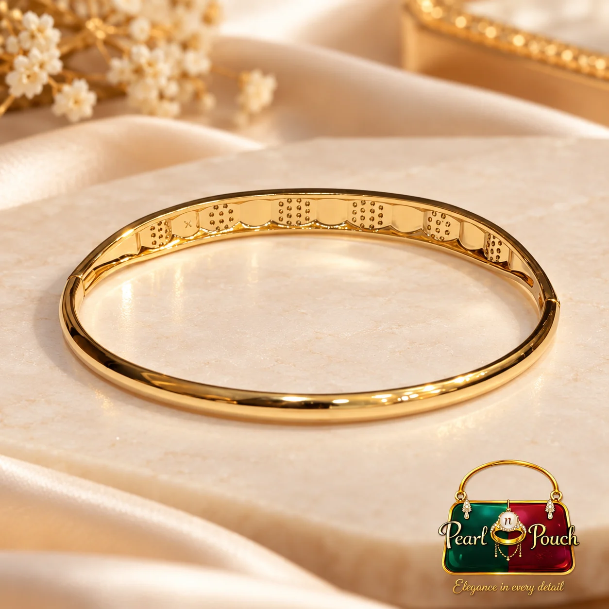 Premium Zuping 18K Gold Plated Zirconia Bangle (5)