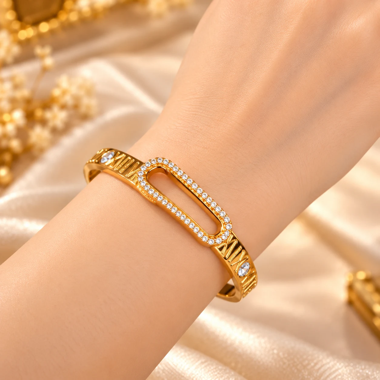 Premium Zuping 18K Gold Plated Zirconia Bracelet (1)