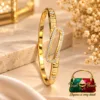 Premium 18K Gold Plated Zirconia Bracelet by Zuping with sparkling zirconia detailing