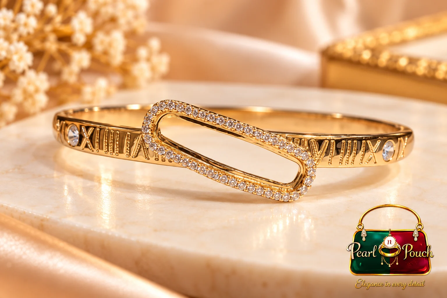 Premium Zuping 18K Gold Plated Zirconia Bracelet (5)