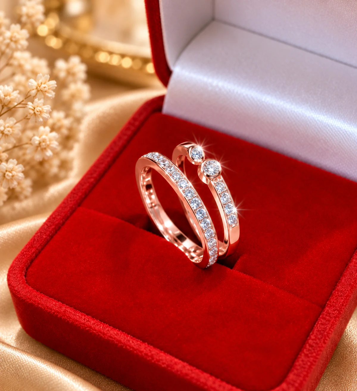 Radiant Rose Tone Open Ring (2)
