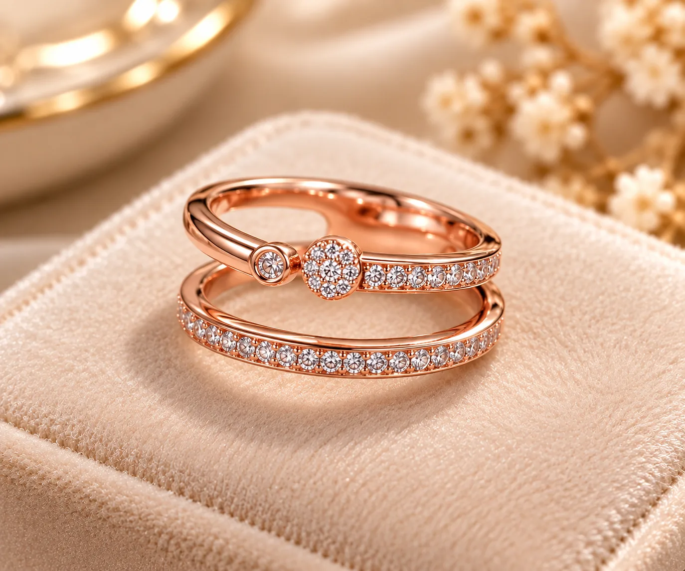 Radiant Rose Tone Open Ring (3)