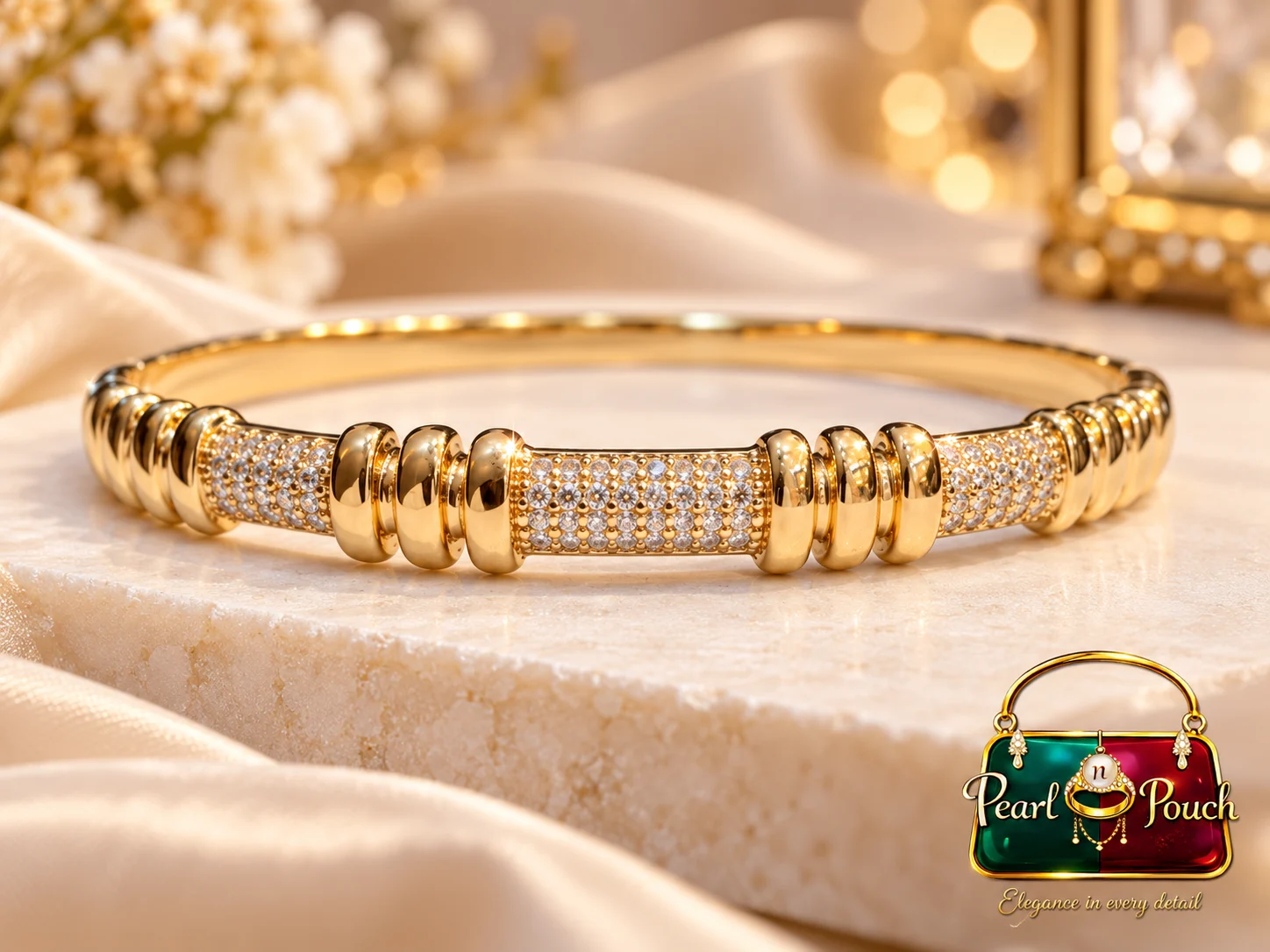 Radiant Xuping Zirconia Bracelet with 18K Gold Plated Finish (3)