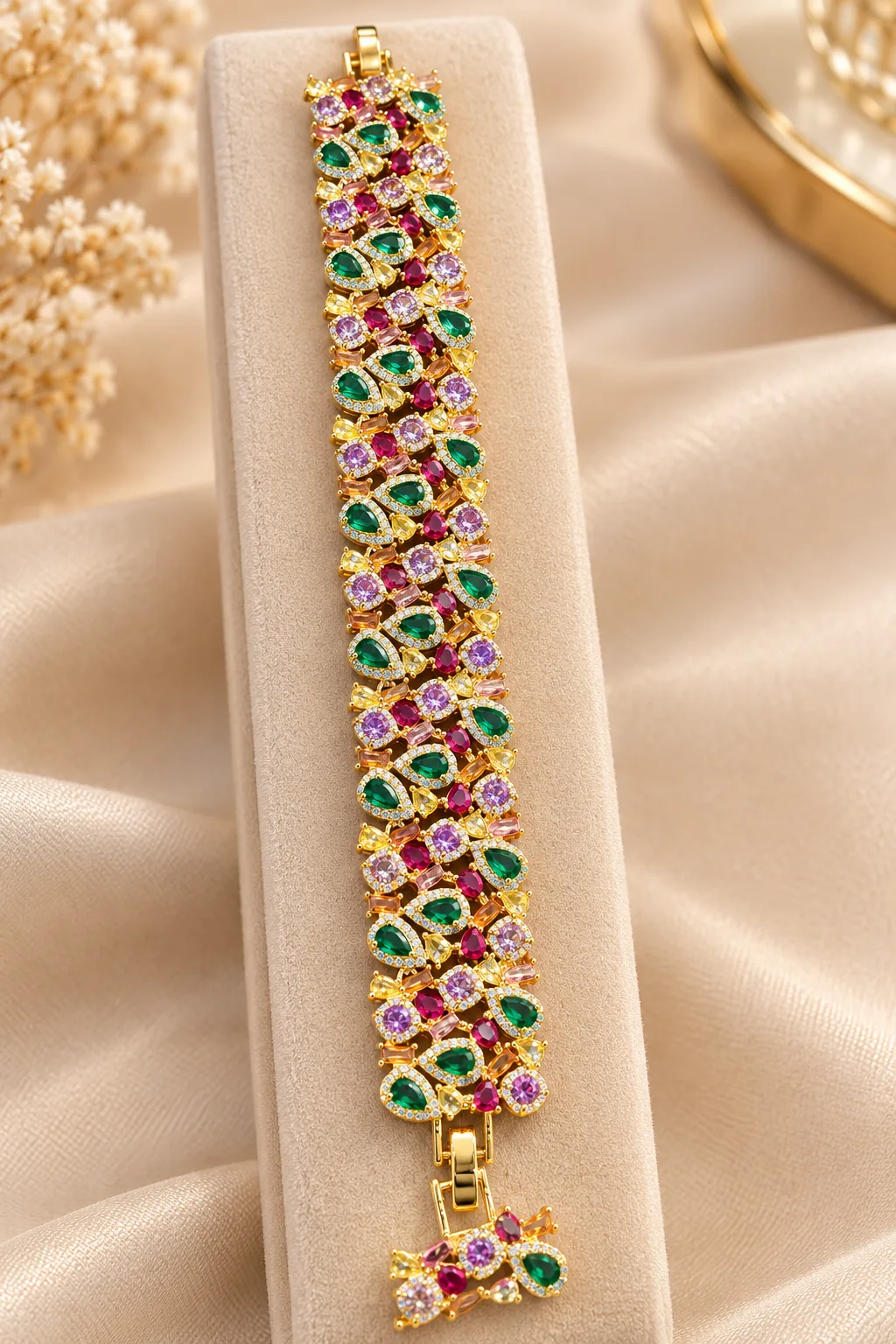 Royal Bloom 18K Gold Plated Zirconia Bracelet (6)