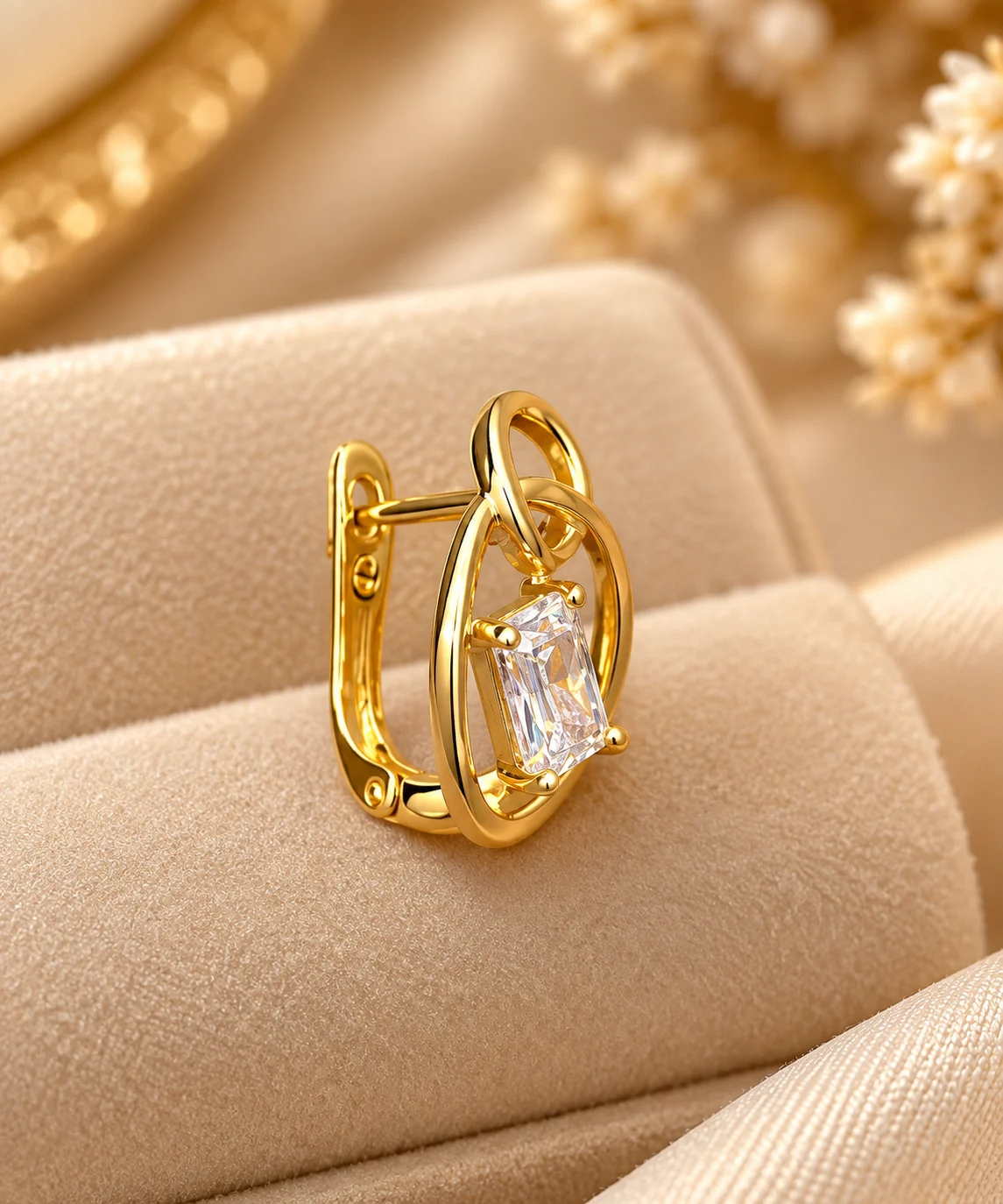 Stunning 18K Gold Plated Zirconia Earrings (3)