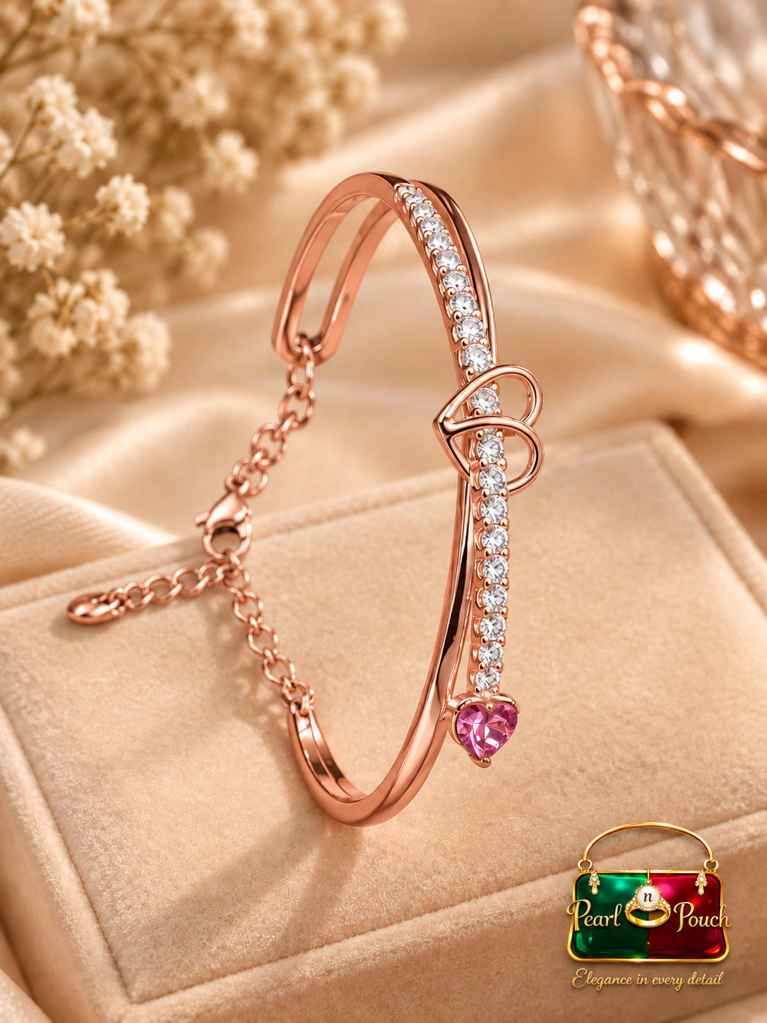 Stunning ZUPING 18K Rose Gold Plated Zirconia Bracelet (3)