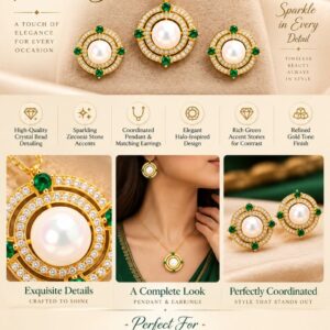 pendant set zirconia crystal online in india