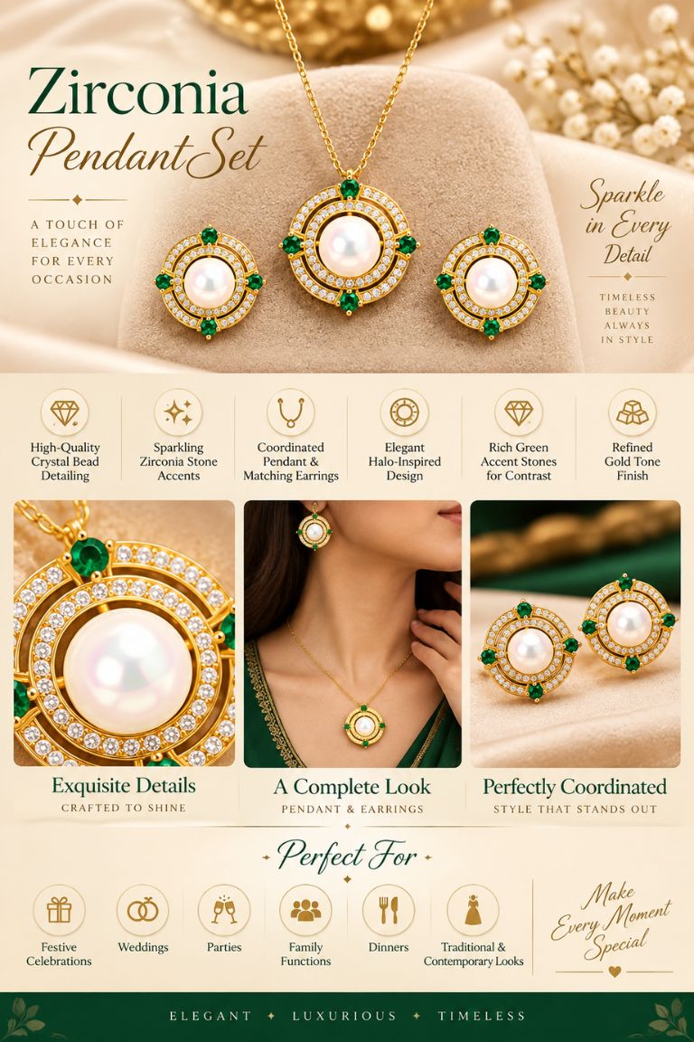 pendant set zirconia crystal online in india pendant set zirconia crystal online in india
