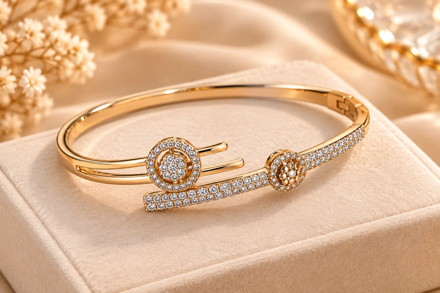 XUPING Radiant 18K Gold Plated Zirconia Bracelet Bangle (2)