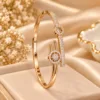 18K Gold Plated Zirconia Bracelet Bangle by XUPING