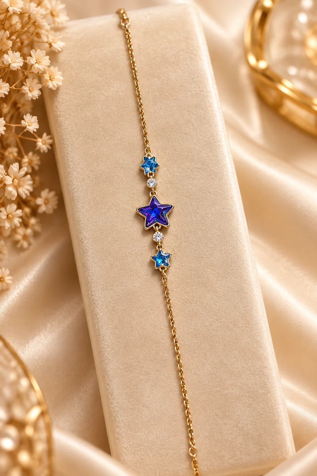 XUPING Starburst 18K Gold Plated Zirconia Bracelet (5)