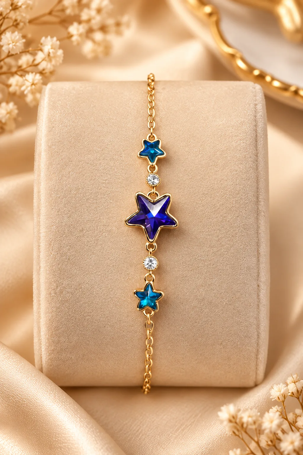 XUPING Starburst 18K Gold Plated Zirconia Bracelet (6)
