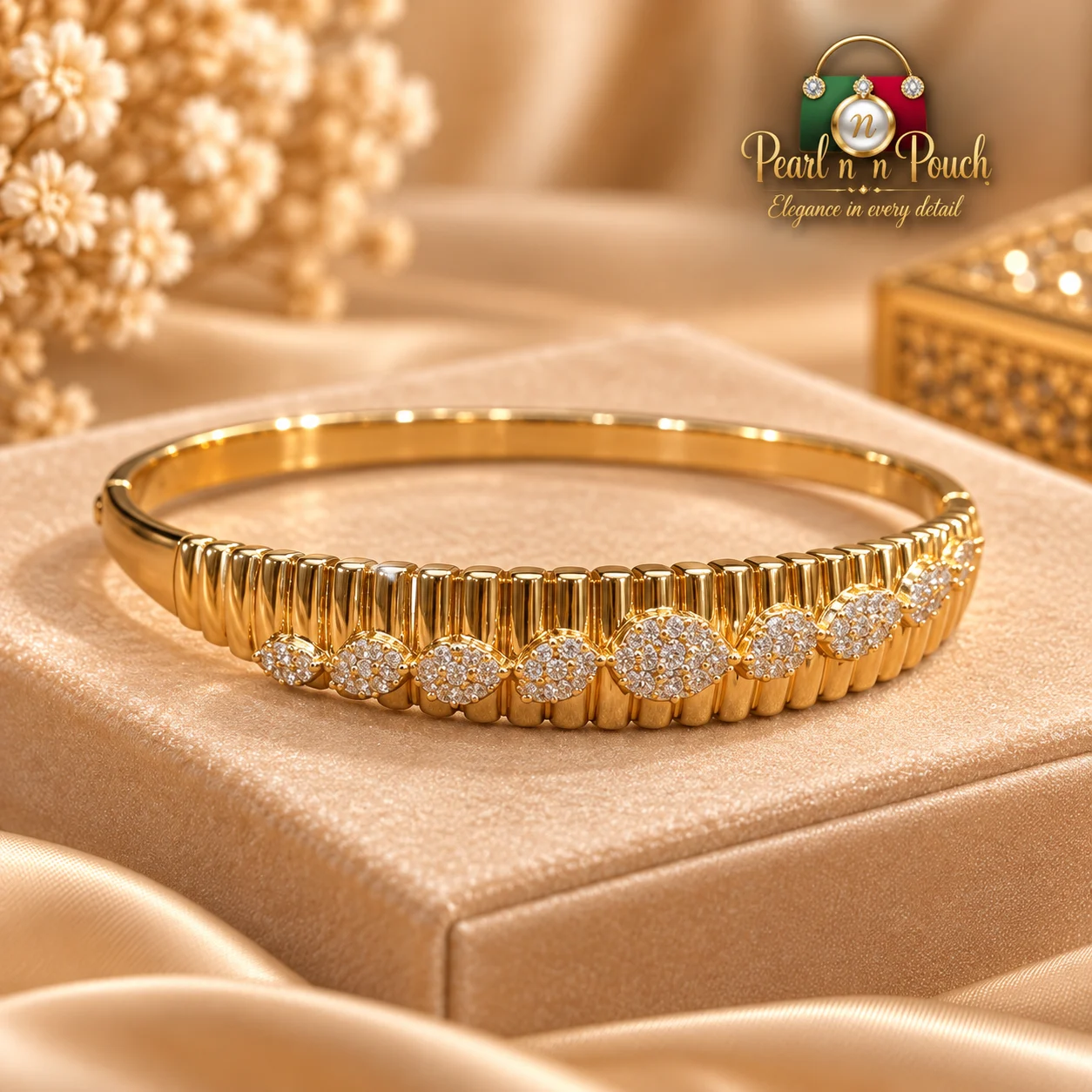 ZUPING 18 Karat Gold-Plated Zirconia Bracelet (3)