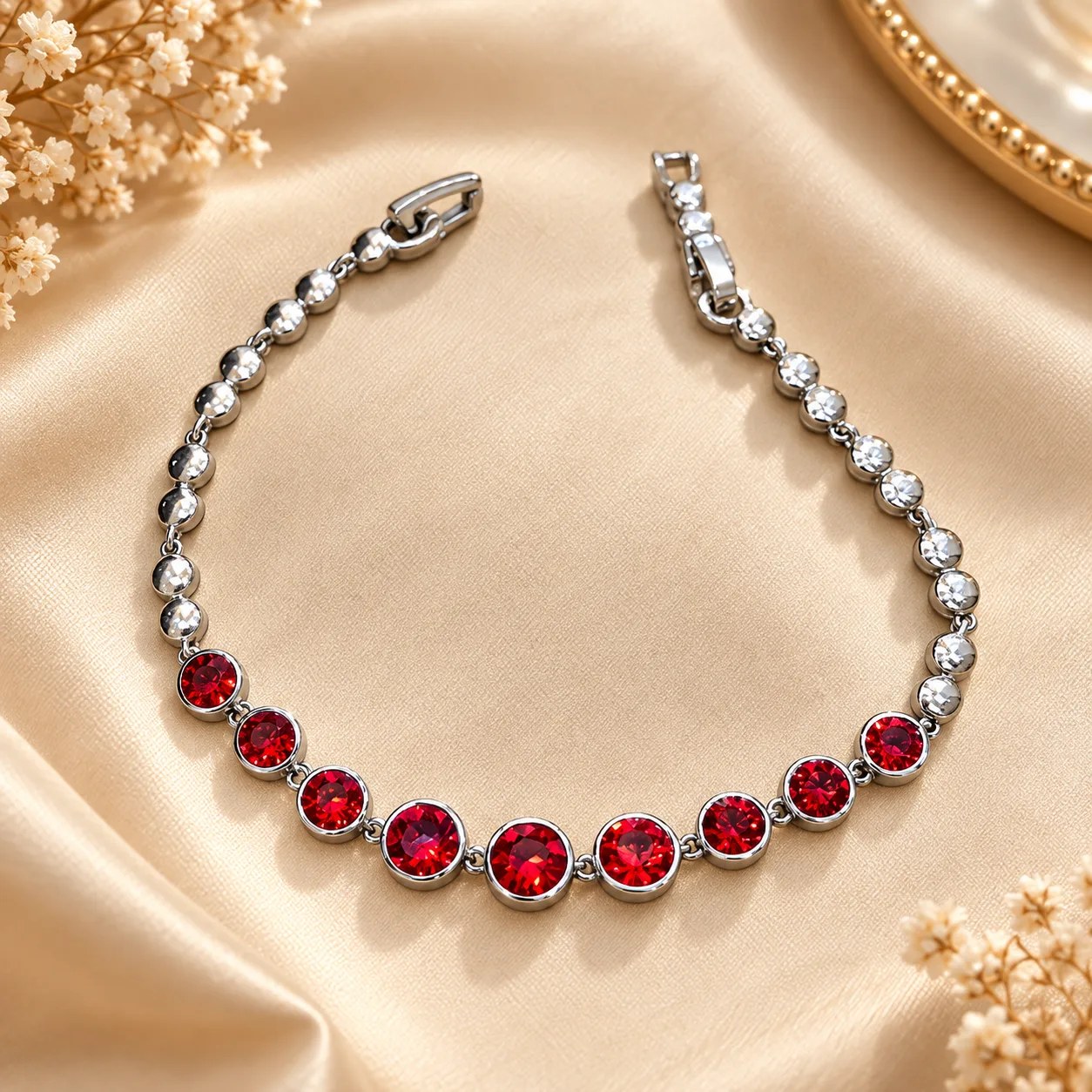 ZUPING Silver Plated Zirconia Bracelet (4)