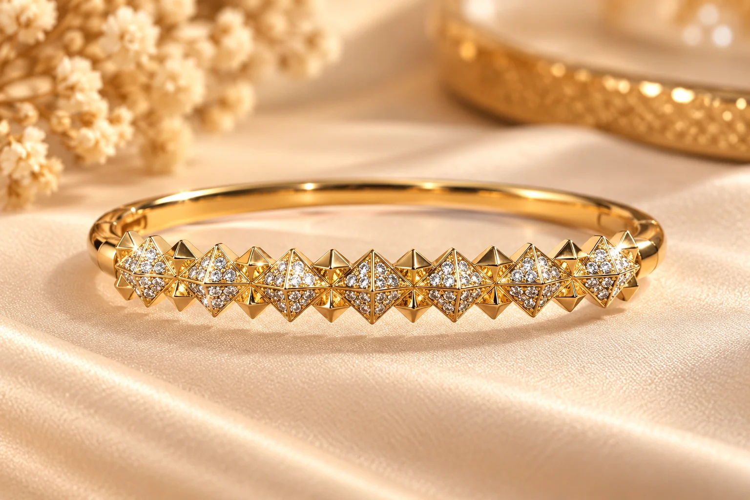 ZUPING Stunning Gold-Plated Zirconia Bracelet (7)