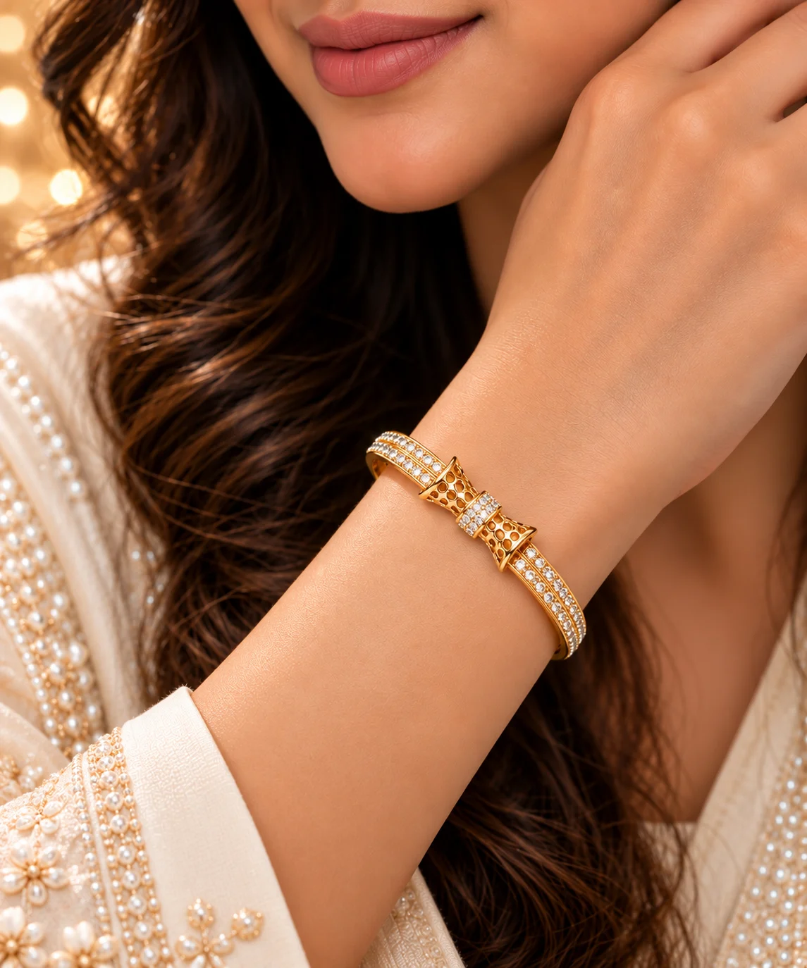 Zuping 18K Gold Plated Zirconia Bracelet (2)