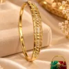 Premium 18K Gold Plated Zirconia Bracelet by Zuping with sparkling zirconia stones and an elegant gold-plated design