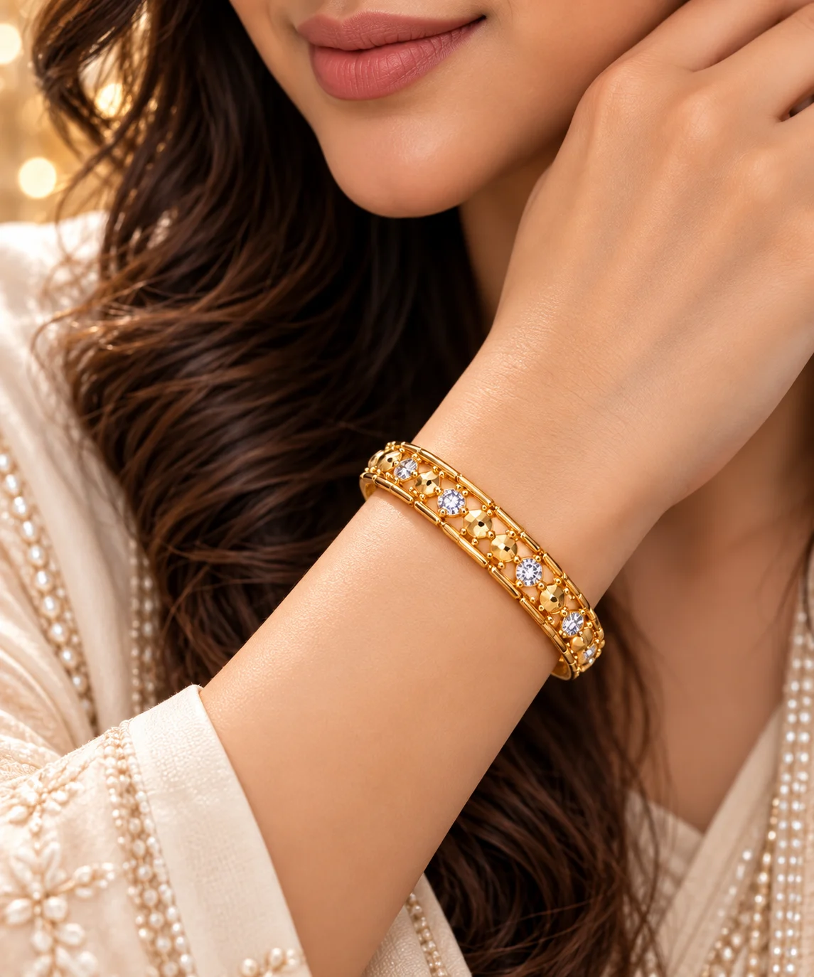 Zuping 18K Gold Plated Zirconia Bracelet (5)