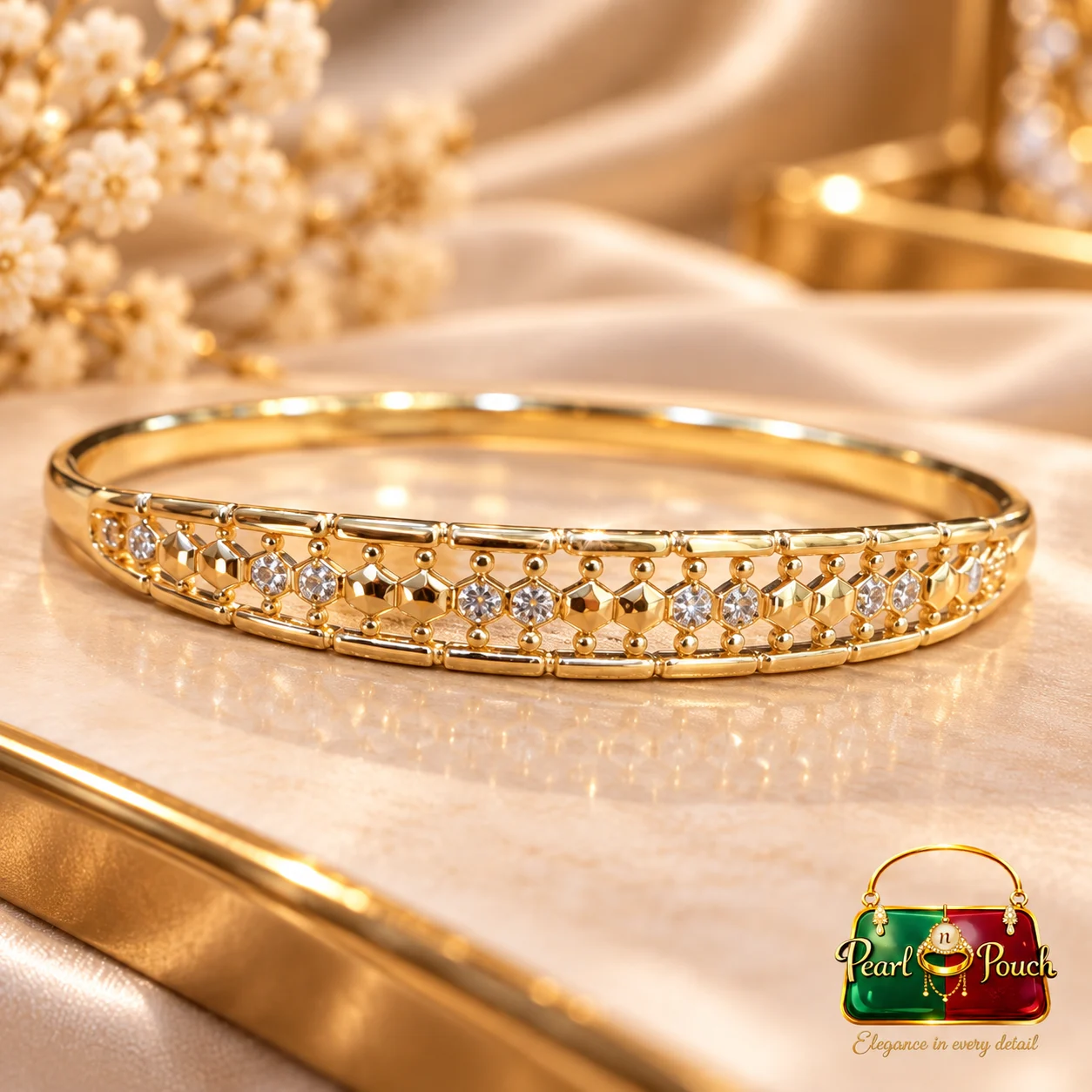 Zuping 18K Gold Plated Zirconia Bracelet (6)
