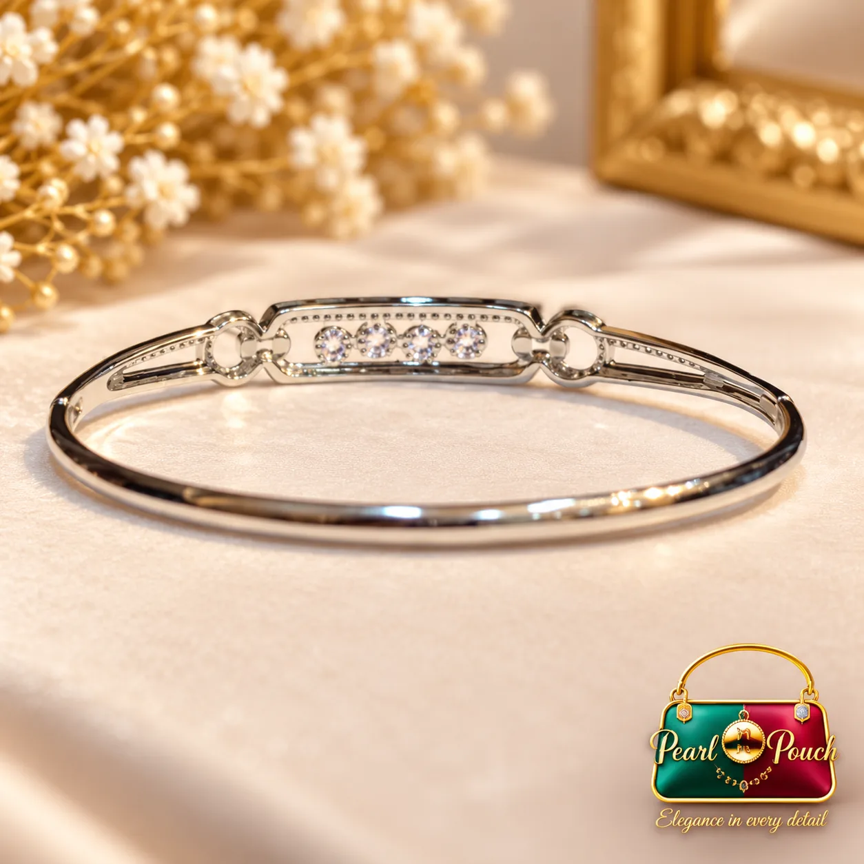 Elegant Silver-Plated Zirconia Bracelet by Zuping (1)