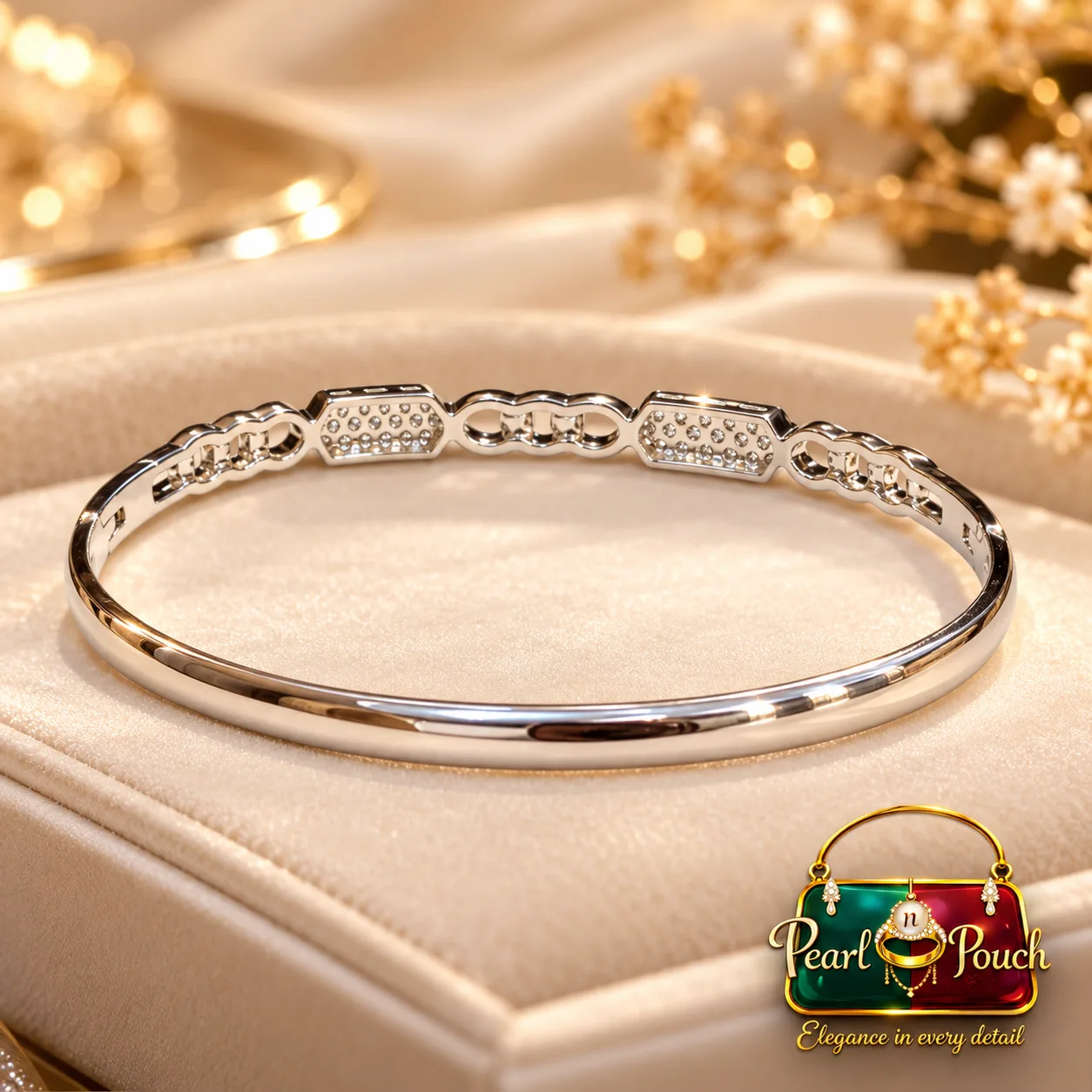 Elegant Silver-Plated Zirconia Bracelet by Zuping (6)