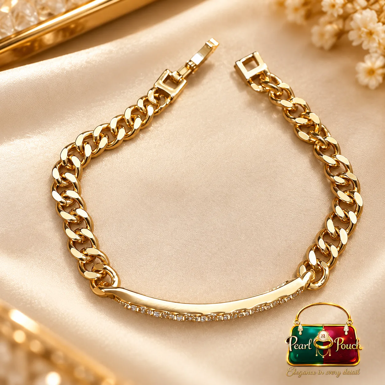 Elegant Zuping 18K Gold Plated Zirconia Bracelet (1)