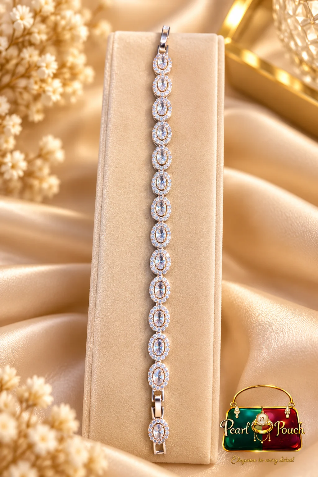 Elegant Zuping 18K Gold Plated Zirconia Bracelet (2)