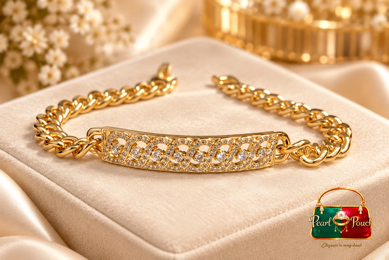 Elegant Zuping 18K Gold Plated Zirconia Bracelet (4)