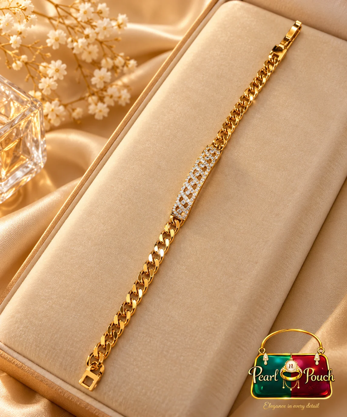 Elegant Zuping 18K Gold Plated Zirconia Bracelet (6)
